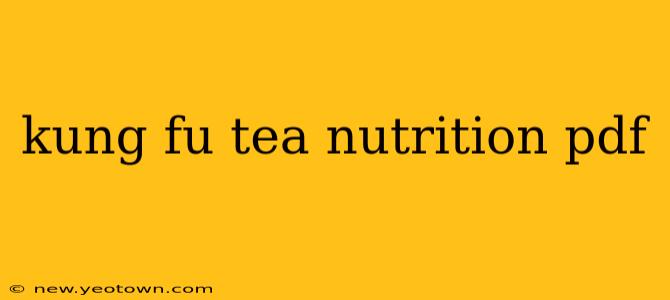 kung fu tea nutrition pdf