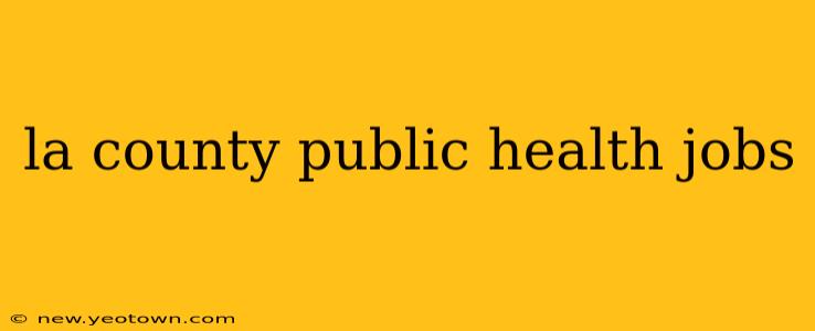 la county public health jobs