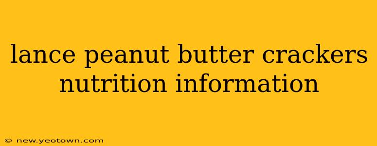 lance peanut butter crackers nutrition information