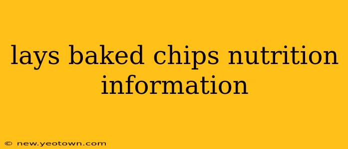 lays baked chips nutrition information