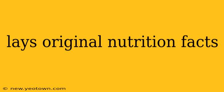 lays original nutrition facts
