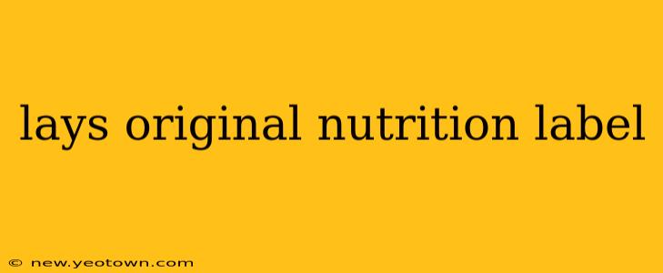 lays original nutrition label
