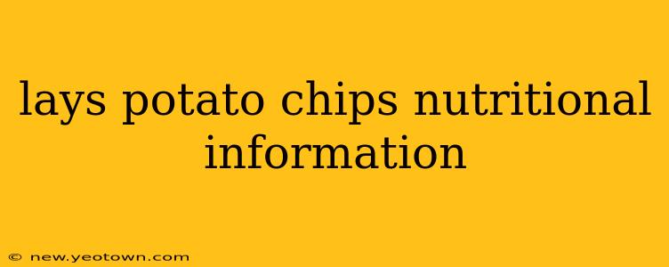 lays potato chips nutritional information