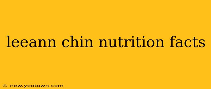 leeann chin nutrition facts