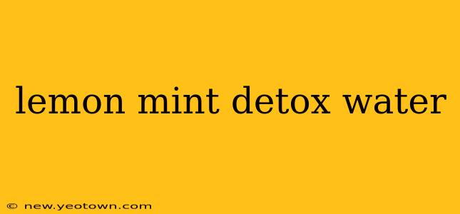 lemon mint detox water