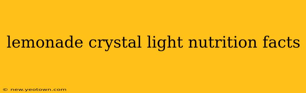 lemonade crystal light nutrition facts