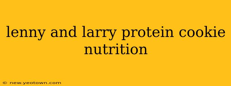 lenny and larry protein cookie nutrition