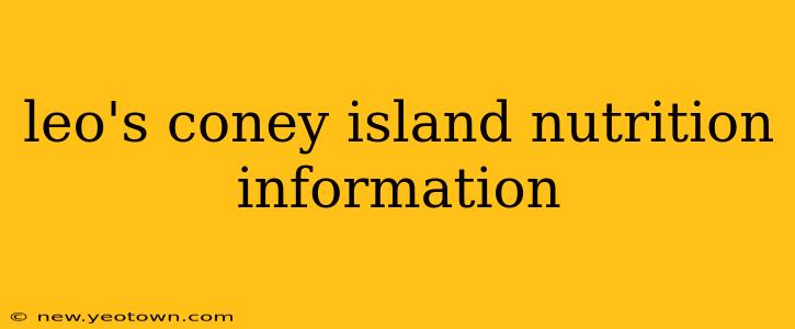 leo's coney island nutrition information