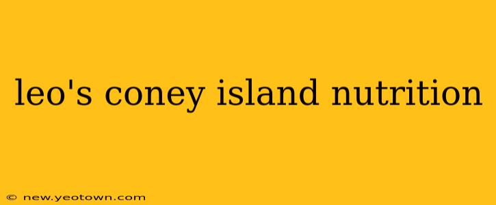 leo's coney island nutrition