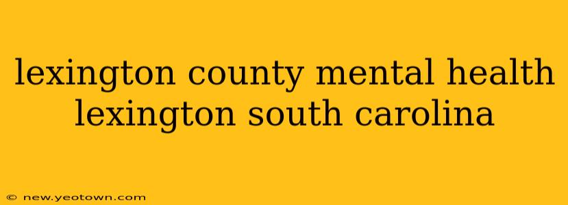 lexington county mental health lexington south carolina