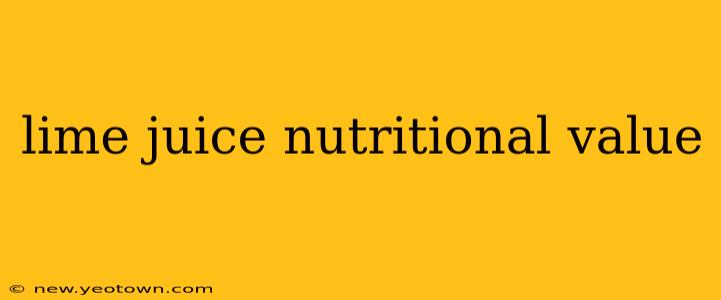 lime juice nutritional value