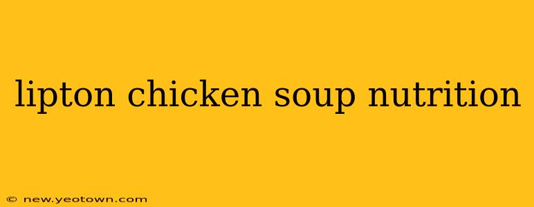 lipton chicken soup nutrition