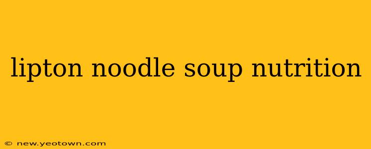 lipton noodle soup nutrition