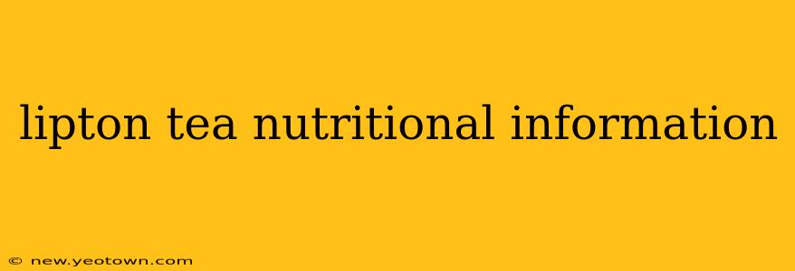 lipton tea nutritional information