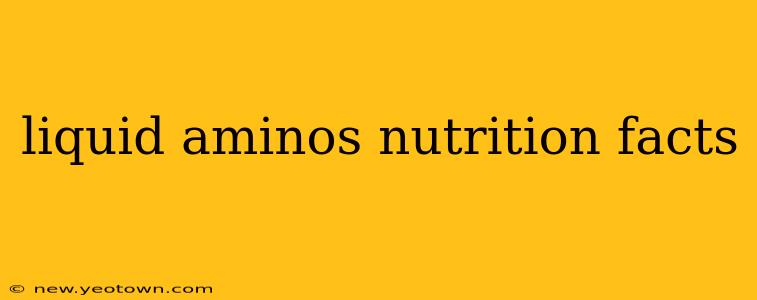 liquid aminos nutrition facts