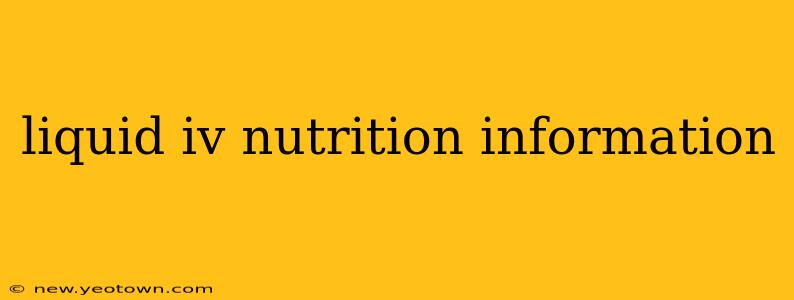 liquid iv nutrition information