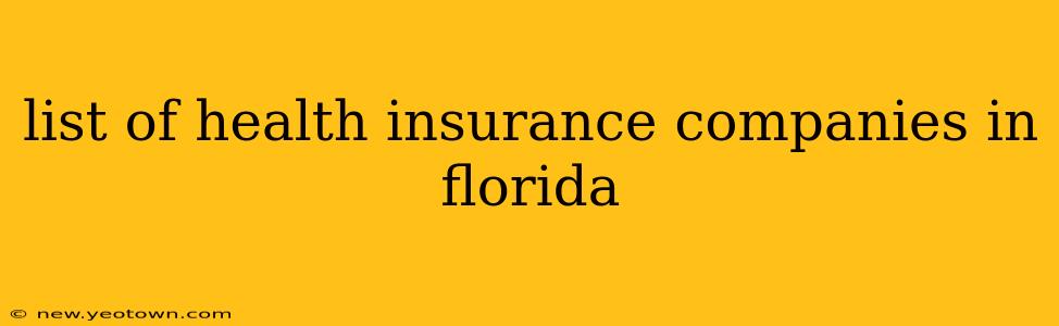 list of health insurance companies in florida