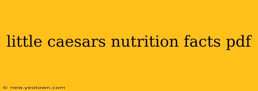 little caesars nutrition facts pdf