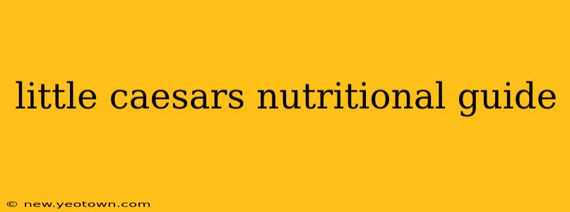 little caesars nutritional guide