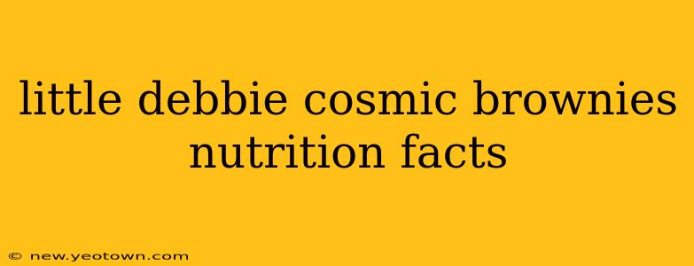 little debbie cosmic brownies nutrition facts
