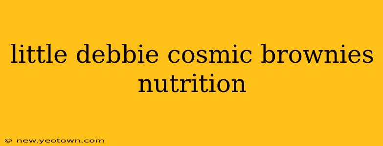 little debbie cosmic brownies nutrition