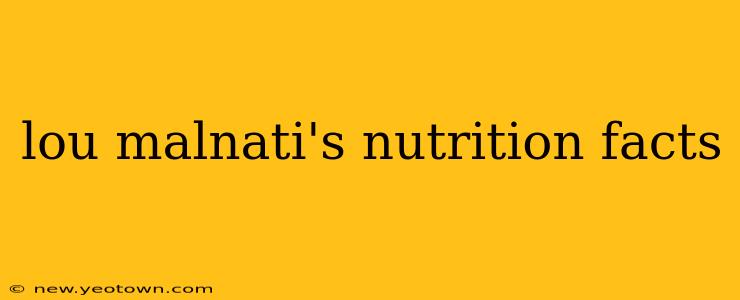lou malnati's nutrition facts