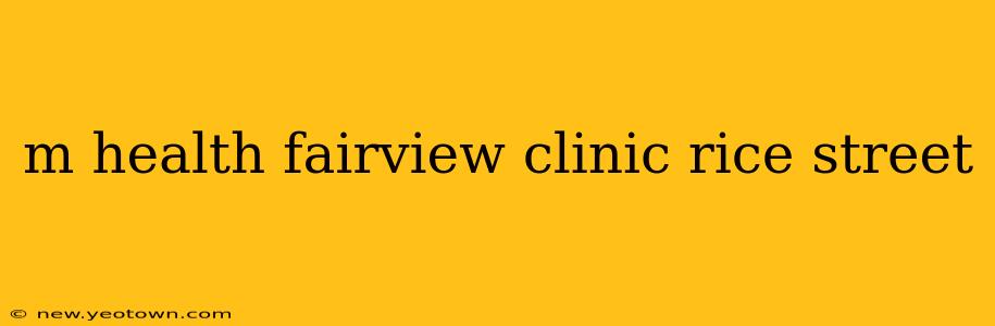 m health fairview clinic rice street