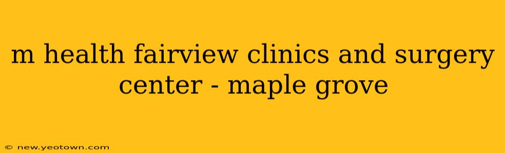 m health fairview clinics and surgery center - maple grove