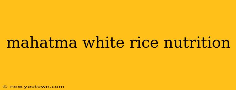 mahatma white rice nutrition