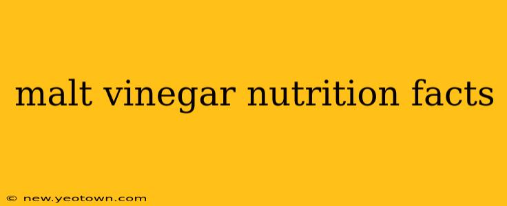 malt vinegar nutrition facts
