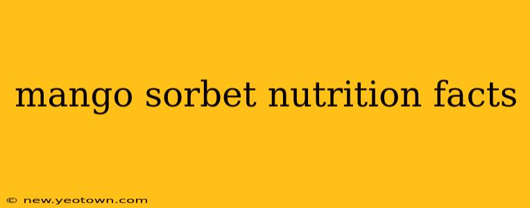mango sorbet nutrition facts