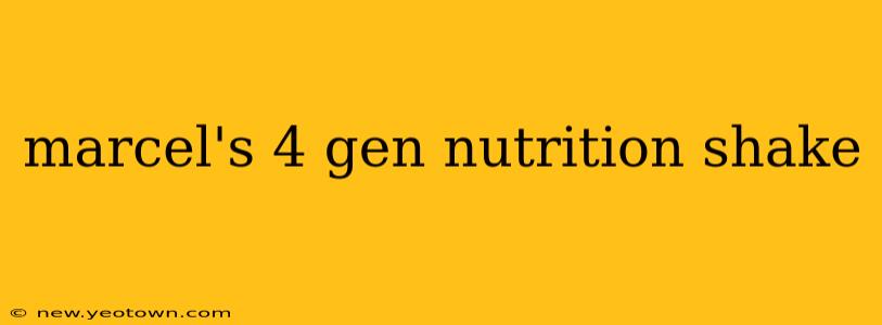 marcel's 4 gen nutrition shake