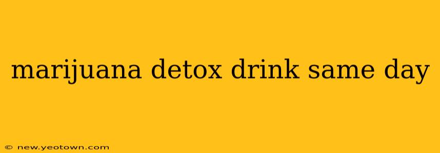 marijuana detox drink same day