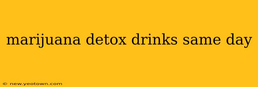 marijuana detox drinks same day