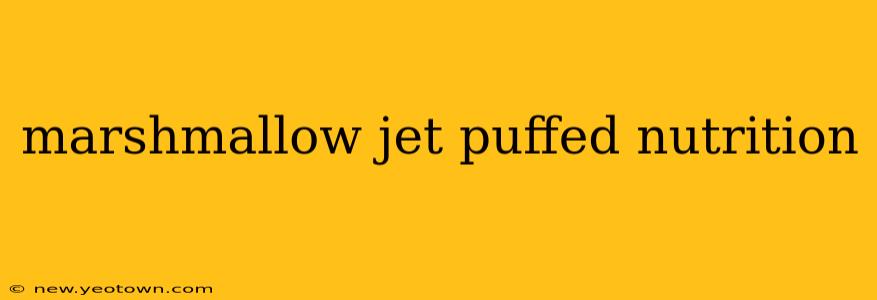 marshmallow jet puffed nutrition