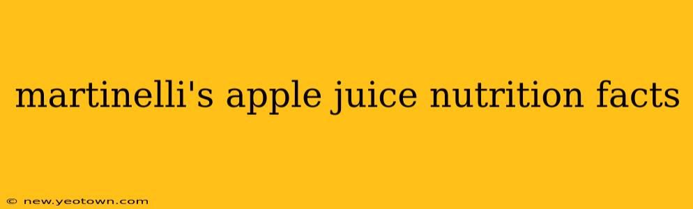 martinelli's apple juice nutrition facts
