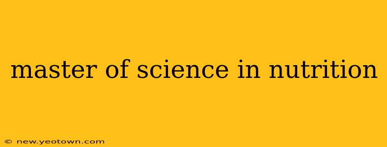 master of science in nutrition