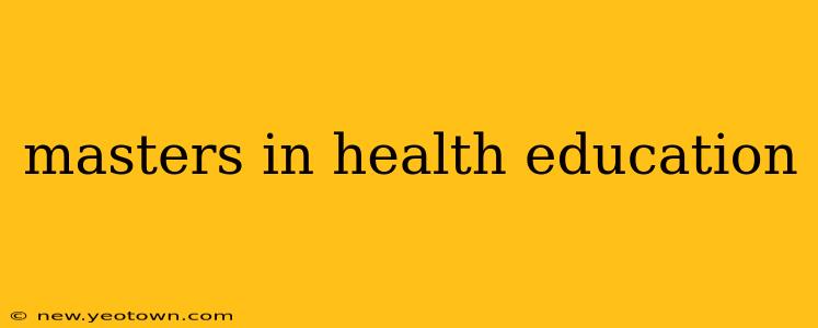 masters in health education