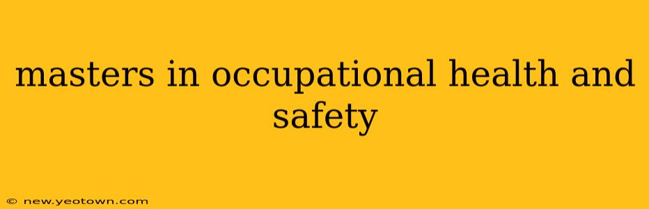 masters in occupational health and safety