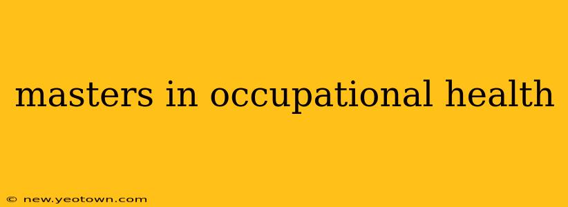 masters in occupational health