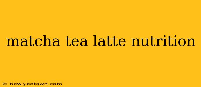 matcha tea latte nutrition