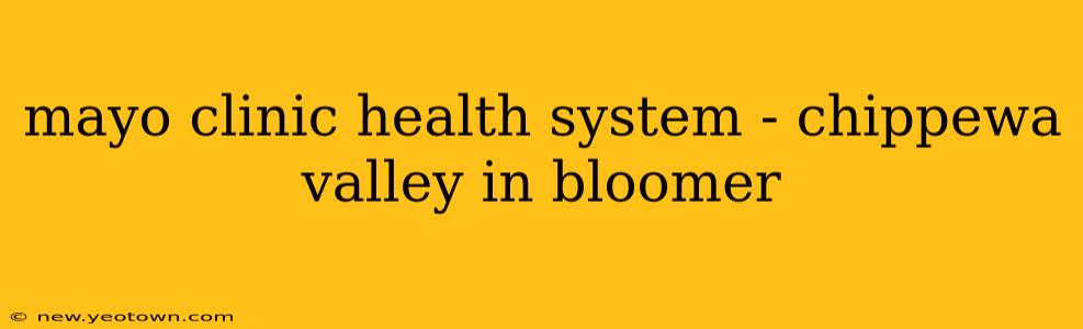 mayo clinic health system - chippewa valley in bloomer