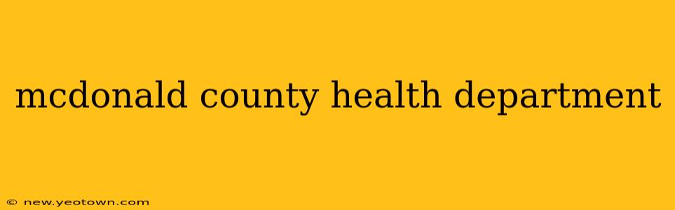 mcdonald county health department