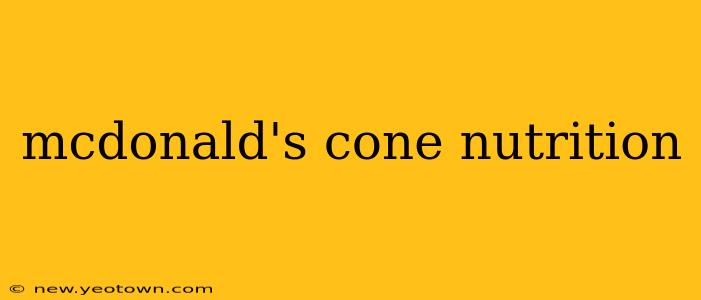 mcdonald's cone nutrition