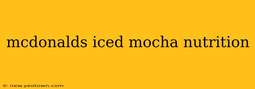 mcdonalds iced mocha nutrition