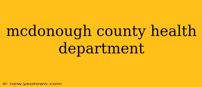 mcdonough county health department