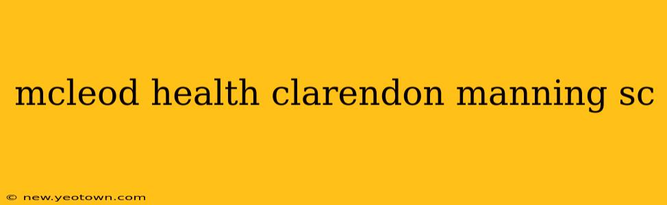 mcleod health clarendon manning sc