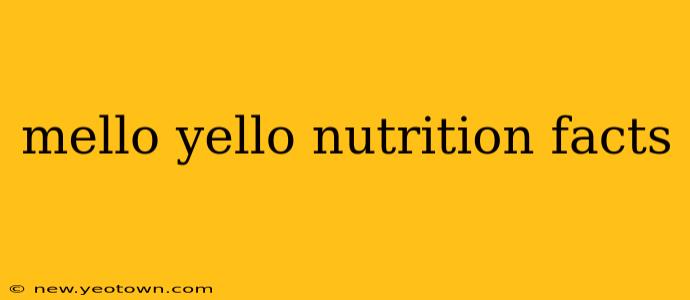 mello yello nutrition facts