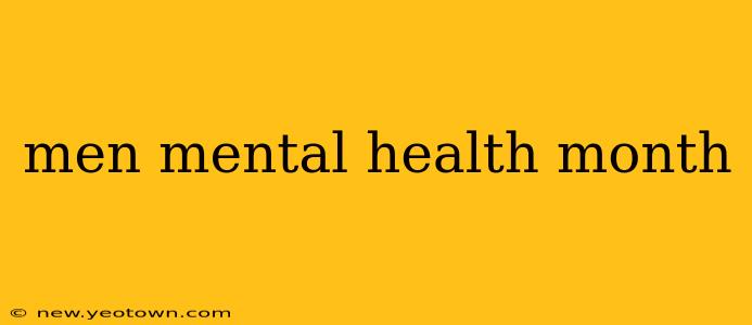 men mental health month