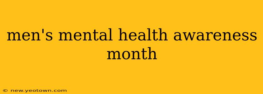 men's mental health awareness month